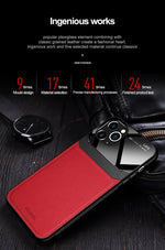 PU Leather Mirror Glass Phone Back Cover