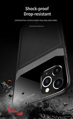 PU Leather Mirror Glass Phone Back Cover