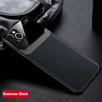 PU Leather Mirror Glass Phone Back Cover