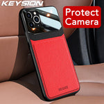 PU Leather Mirror Glass Phone Back Cover
