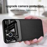 PU Leather Mirror Glass Phone Back Cover