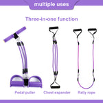 4 Tubes Latex Foot Elastic Pull Rope