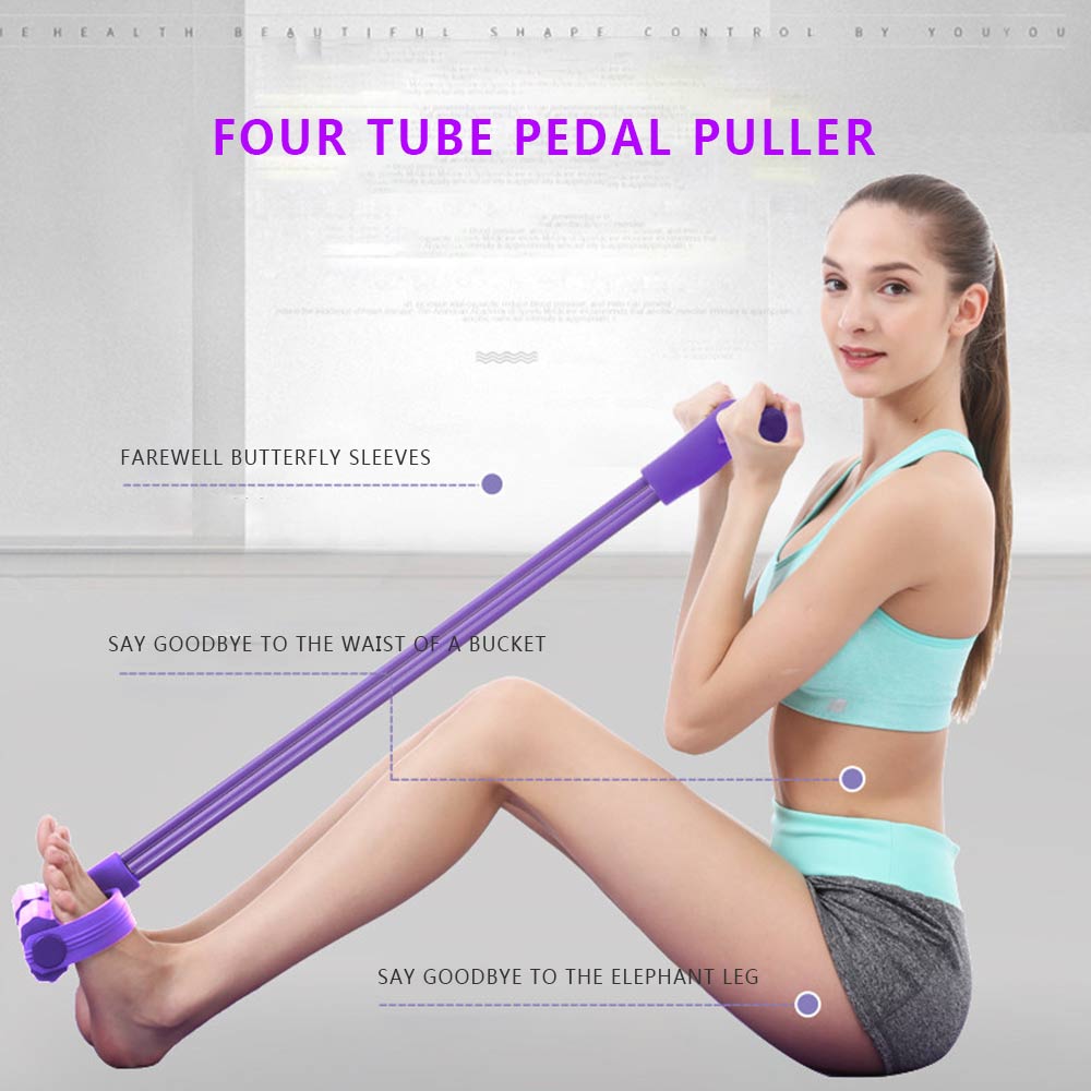 4 Tubes Latex Foot Elastic Pull Rope