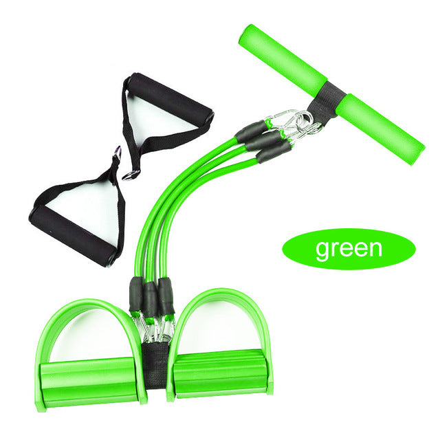 4 Tubes Latex Foot Elastic Pull Rope